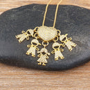 MomLove Pro — Colar de Mãe com Filhos em Cristal Zircônia!