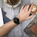 Relógio CRRJU Slim Black - Estilo Elegante com Design Ultra Fino, Movimento Quartzo